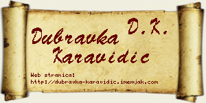 Dubravka Karavidić vizit kartica
